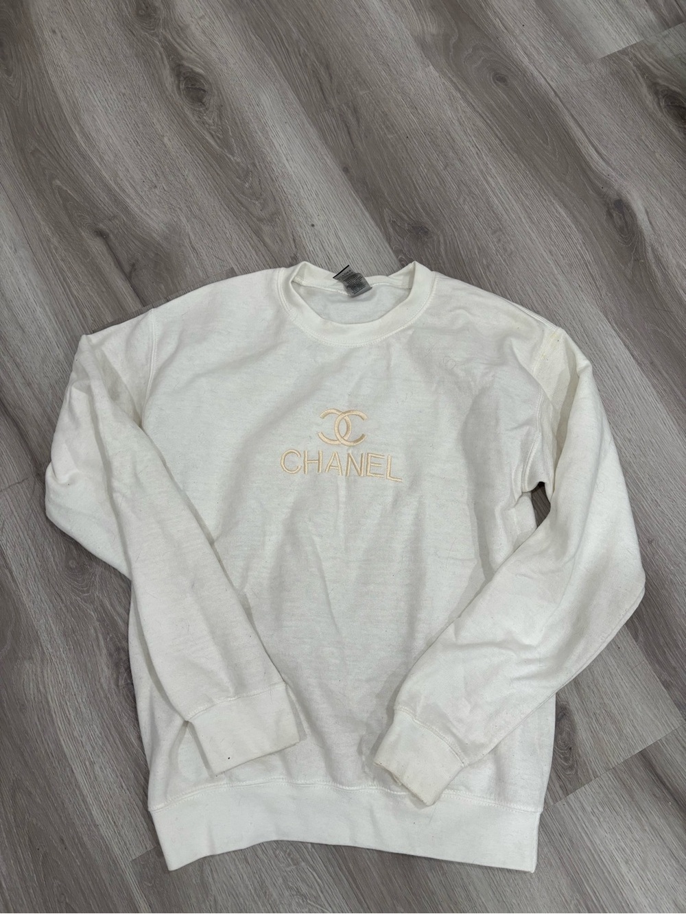Designer Embroidered Logo Crewneck Sweater